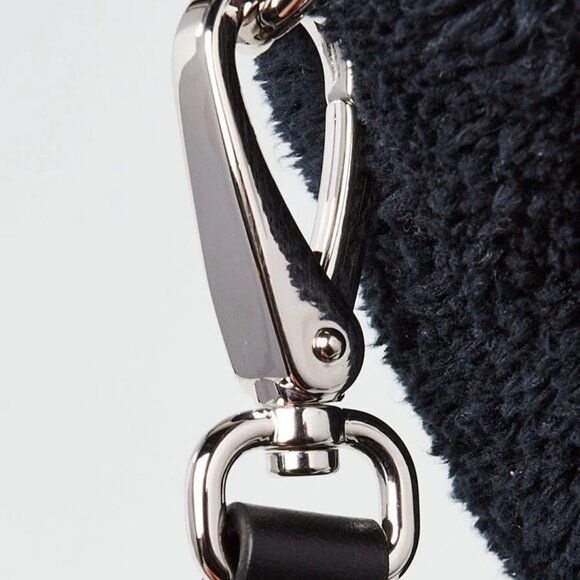 Prada Black Terry Triangle Logo Crossbody Bag 1BH190 - Picture 6 of 12